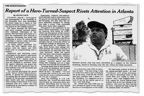 how the investigation into richard jewell unfolded the new york times