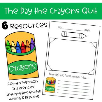 day  crayons quit activities   irvines class tpt