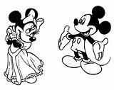 Mickey Minnie Mouse Kissing Coloring Pages Getcolorings Mo Getdrawings sketch template
