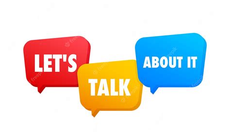 Premium Vector Let S Talk Dialog Chat Speech Bubble Marketing Concept