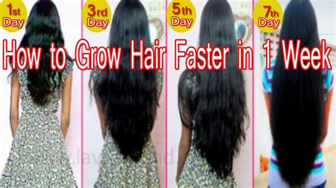 how to grow hair faster in 1 week youtube