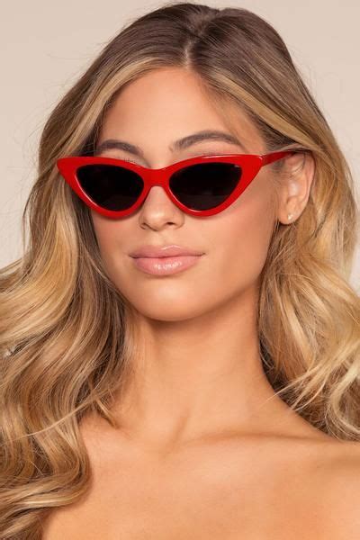 you ll be one cool cat in the lizbeth red cat eye sunglasses throw