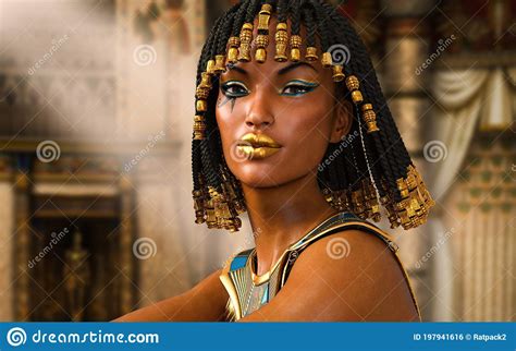 Close Up Portrait Of Egyptian Pharaoh Queen Cleopatra