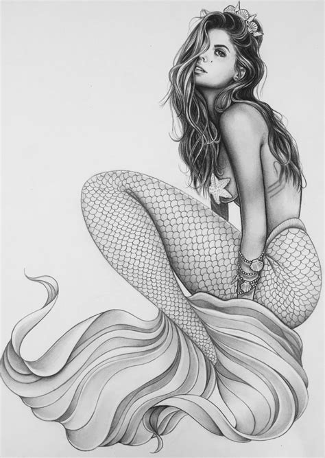 pin by jane urquhart on adult coloring mermaid tattoos