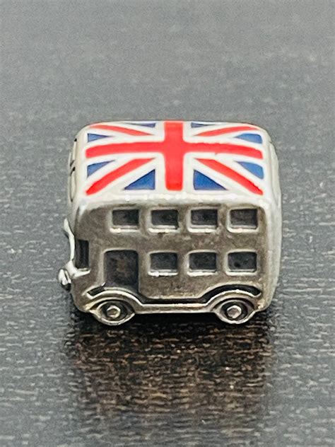 Licensed Pandora London England Bus And Uk Flag Charm In Etsy