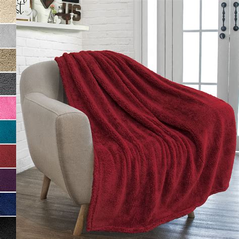 Throw Blanket Beige Faux Fur Soft Plush Sofa Couch Cover Microfiber