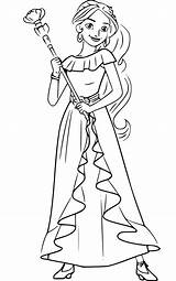 Elena Coloring Pages Avalor Lovers Via Info sketch template
