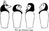 Canopic Jars Egyptian Coloring Template Sketch sketch template