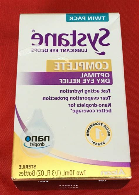 systane complete lubricant eye drops twin pack exp