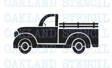 vintage truck stencil  sizes    painting