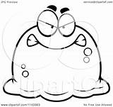 Blob Clipart Cartoon Coloring Pudgy Mad Outlined Vector Cory Thoman Clipartpanda Regarding Notes sketch template