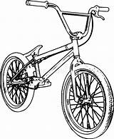 Bmx Skizze Schets Bikes Getcolorings Biker Fahrrad Fiets Clipartmag Lijn sketch template