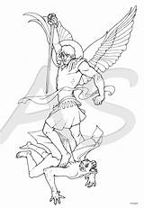 Michael Archangel sketch template