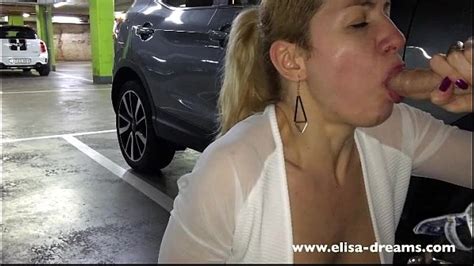 blowjob sex and cum in mouth in a public parking xnxx