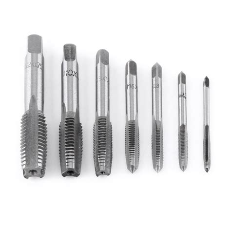 7pcs Lot Steel Metric Thread Tap Tapping Tool Spiral Point