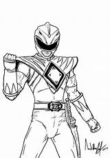 Power Ranger Green Coloring Pages Getdrawings Samurai sketch template
