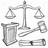 Gavel Sketch Law Justice Drawing Courtroom Judge Doodle Scales Podium Objects Vector Illustration Clipart Mallet Style Stock Pic Getdrawings Use sketch template