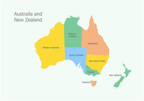 geo map australia  zealand