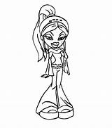 Bratz Coloring Pages Jade Printable Fun Kids Baby Library Xcolorings Popular sketch template