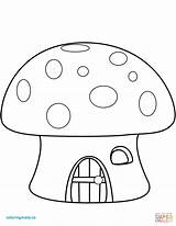 Mushroom Coloring Pages House Printable Drawing Mushrooms Easy Color Print Supercoloring Adults Getdrawings Getcolorings Drawings Dot Source Categories sketch template
