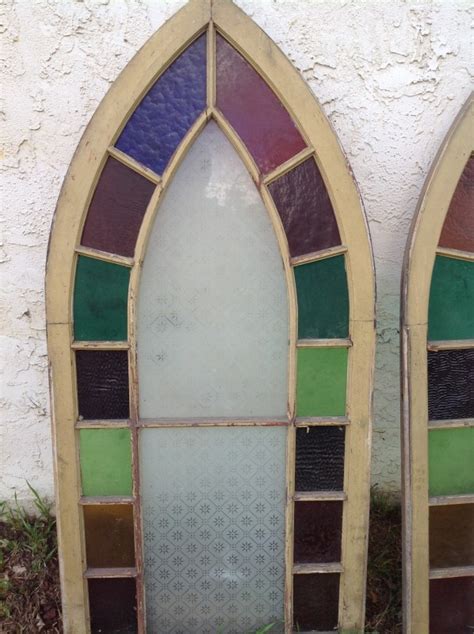 Group Of Antique Church Stained Glass Windows Obnoxious