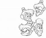 Abu Monkey Coloring Pages Face Another Comments sketch template