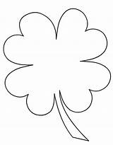 Clover Leaf Coloring Pages Four Printable Template Color Comments Getcolorings sketch template