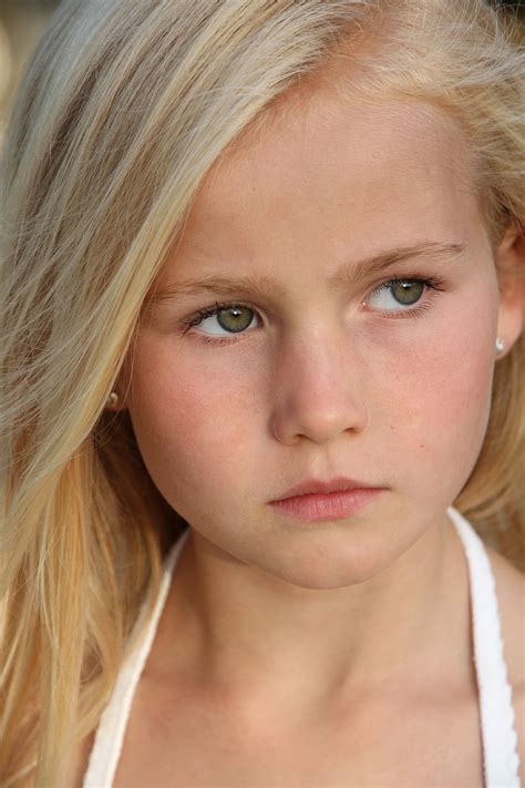 royalty free photo blonde girl seriously portrait