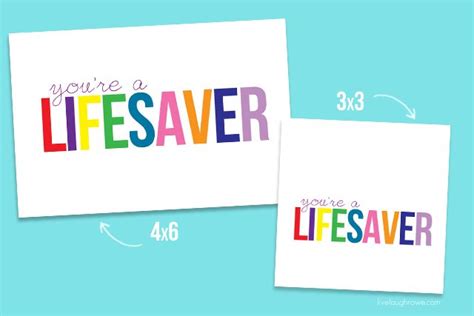 youre  lifesaver printable gift ideas    laugh rowe