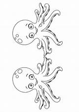 Tintenfisch Oktopus Polvo Octopuses Octopus Ausmalbild Kostenlos Colorironline Malvorlagen sketch template