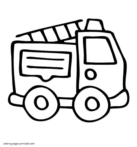 fire truck simple coloring pages