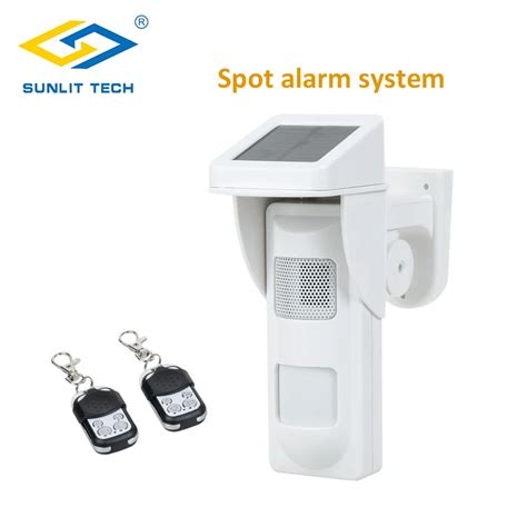 pcs wireless outdoor solar siren sensor alarm system  home security pir motion sensor pet