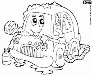 car   car wash coloring page printable game