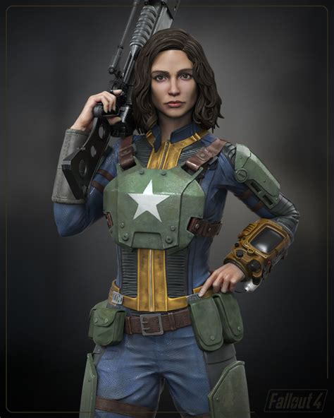 nora fallout  adex costa female characters digital sculpture