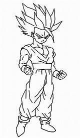 Gohan Ssj2 Dbaf sketch template