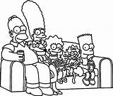 Simpsons Coloring Pages Couch Simpson Sofa Bart Printable Lisa Wecoloringpage Color Vector Drawing Drawings Getcolorings Duff Man Cartoon Template Print sketch template