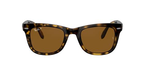 Ray Ban Rb4105 Folding Wayfare 50 Brown And Tortoise Polarized Sunglasses