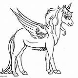 Alicorn Pegasus sketch template