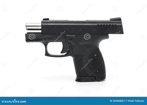 pistol  open  isolated  white stock image image  auto