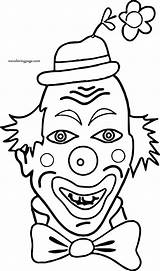 Coloring Funny Clown Pages Wecoloringpage sketch template