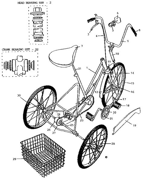 bicycle worksman bicycle parts list