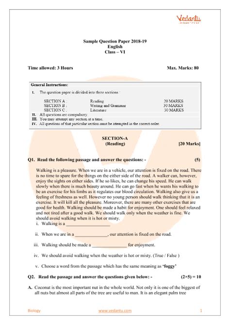 cbse sample paper  class  english  solutions mock paper