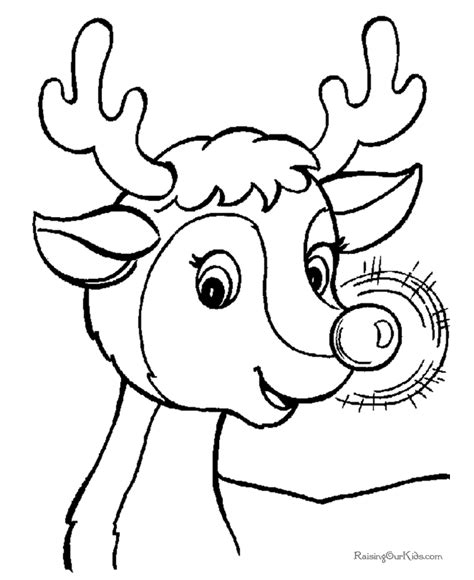 printable rudolph coloring pictures