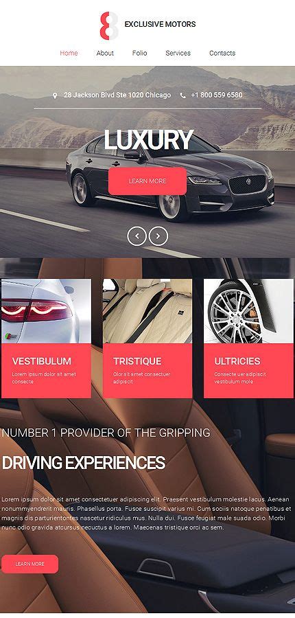 exclusive luxury cars website template themes business