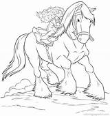 Merida Brave Koni Kleurplaten Angus Wydruku Dolina Pferde Kolorowanki Konie Riding Ribelle Kolorowanka Malowanki Konik Malowania Coloringhome Paarden sketch template