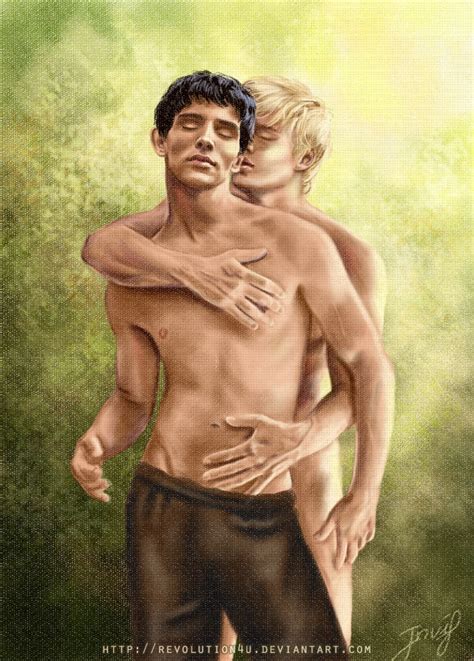 merlin with arthur naked
