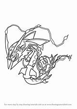 Rayquaza Mega Pokemon Draw Coloring Drawing Pages Step Color Cards Getdrawings Tutorials Getcolorings Drawingtutorials101 Printable Learn sketch template