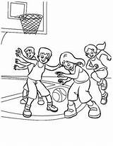 Coloring Exercise Pages Basketball Kids Team Color Gym Playing School Fitness Lessons Classroom Gifs Cool Play sketch template