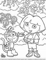 Dora Coloring Explorer Printable Pages sketch template
