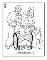 Coloring Lds Family Pages Jesus Primary Kids sketch template